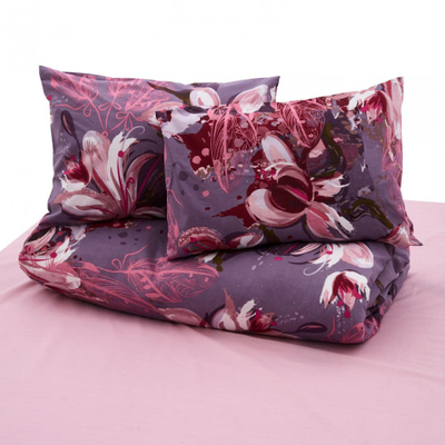 Komplet shtrati Magnolia, King size, 100% pambuk 132 TC, shumëngjyrësh