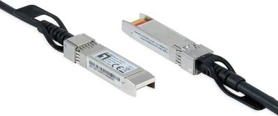 Kabllo SFP+ LevelOne Direct Attach, 10Gbps, 2m, e zezë