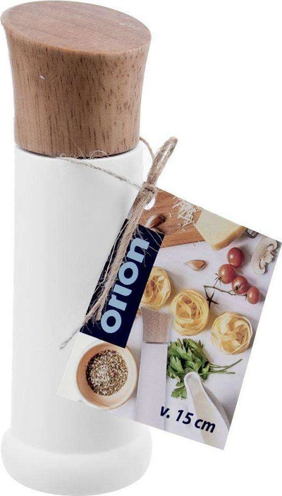 Mulli mekanik për kripë dhe piper Orion Whiteline, 20 cm, i bardhë