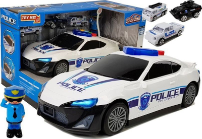 Makina policie LEANToys 2në1, 1:64, me drita