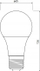 Llambë LED GTV A65 LD-PN3A65-18W, 18W, 1700lm, 4000K, cokë E27