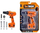 Set lodër kaçavidë me bateri Tool Helper Q9281, me aksesorë, portokalli