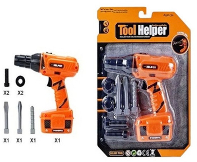 Set lodër kaçavidë me bateri Tool Helper Q9281, me aksesorë, portokalli