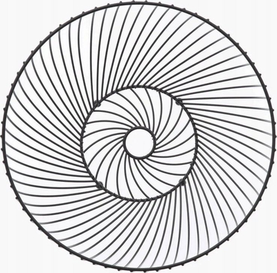 Shportë hekuri “Twisted” për dekor, 30 cm, e zezë