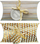 Kuti dhuratash incood Gift Box, 22x10 cm, pastel me detaje ari, set 2 copë