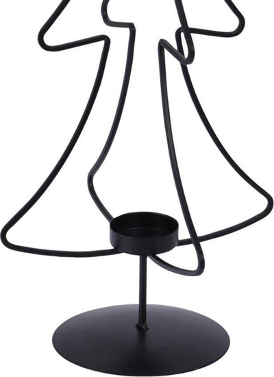 Mbajtëse qiri Home Styling Collection Christmas Tree, metal, 55cm, e zezë