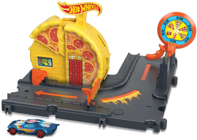 Set lojrash Hot Wheels City Explorer, kuti me 16 playset-e, me makina