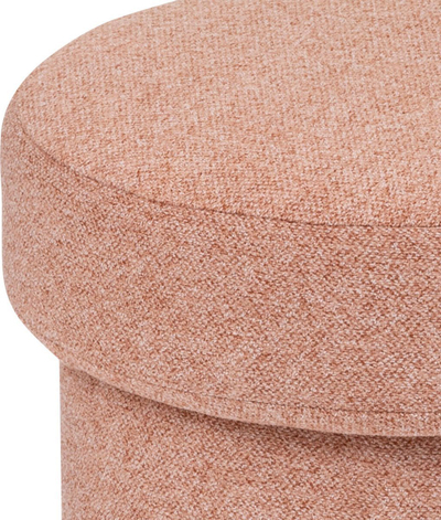 Puf Atmosphera Terracotta Fabric, formë rrethore, MDF, terrakote