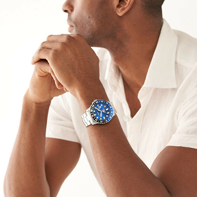 Fossil Blue GMT Челичен Часовник FS5991