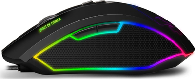 Гејминг глушец Spirit of Gamer Elite M40 Skull, 4000 DPI, RGB, црн