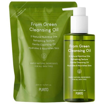 Set Purito From Green Vaj pastrues për fytyrë 200 ml + Vaj rimbushës 200 ml