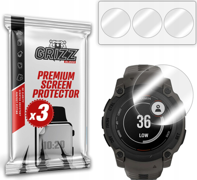 Folie mbrojtëse hydrogel Grizz HydroFilm për Garmin Instinct E 40mm, set 3 copë, transparente