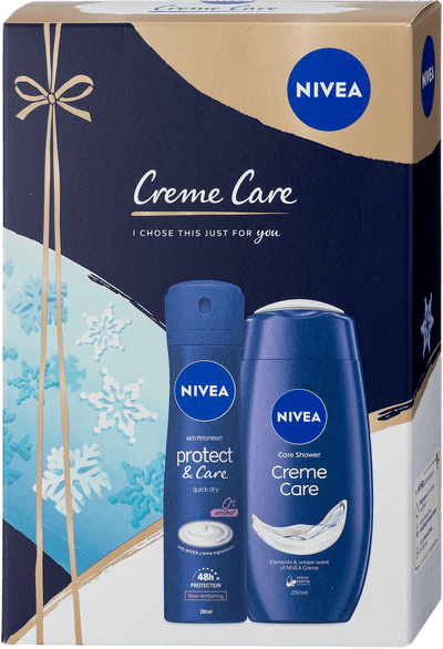 Set Nivea Creme Care, deodorant 150ml dhe xhel dushi 250ml