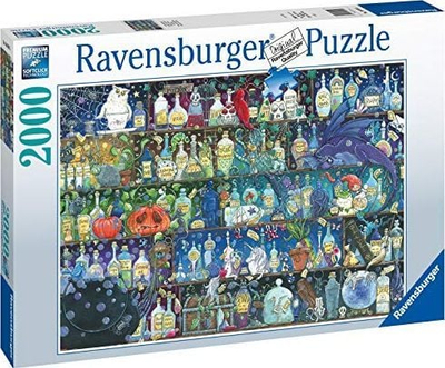 Puzzle Ravensburger Poison Cupboard, 2000 pjesë, ilustrim dollap misterez
