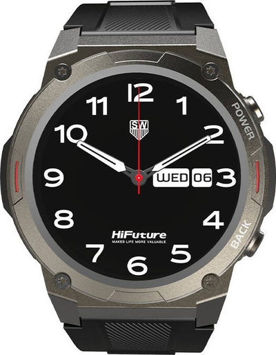 Smartwatch HiFuture FutureGo Mix2, ekran 1.43\" AMOLED, Bluetooth 5.3, i zi