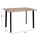 Tavolinë Allegra metalike wicker bezhë & xham 140×80×78 cm (HM5537), zezë