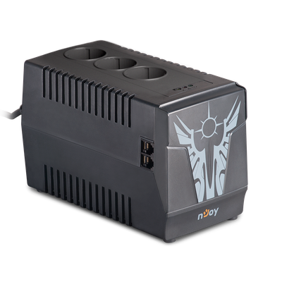 Stabilizues tensioni Paladin 1000, 1000VA 500W, 3 dalje universale Schuko RJ11, gri
