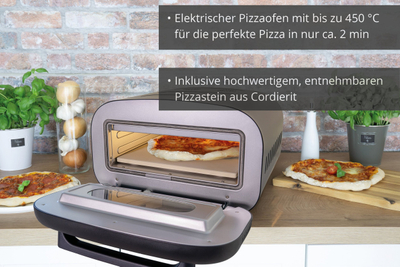 Furrë pice Unold Pizza Oven Don Alfredo 68805, 450°C, elektrike, e kuqe