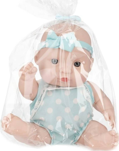 Kukull bebe Mega Creative Baby Mibebe, 20cm, plastikë edhe tekstil, ngjyra mikse