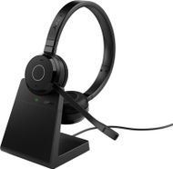 Kufje Jabra Evolve 65 UC Stereo, Bluetooth, me bazë karikimi, të zeza