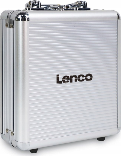 Set aksesorësh për pikap Lenco TTA-12IN1PRO, 12 në 1, kuti alumini, argjend