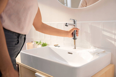 Rubinet lavamani Hansgrohe Rebris S 72520000, me një levë, pa valvul shkarkimi, krom me shkëlqim