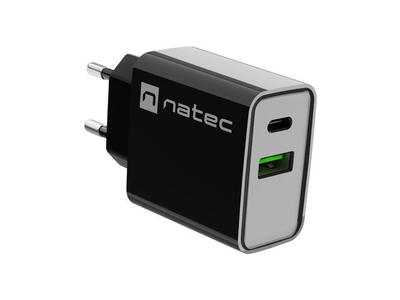 Karikues Natec Ribera NUC-2062, 20W, 1x USB A 1x USB C, i bardhë