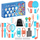 Set aksesorësh gaming Hurtel Nintendo Switch 23‑in‑1, familjar, për Switch 2, portokalli‑blu