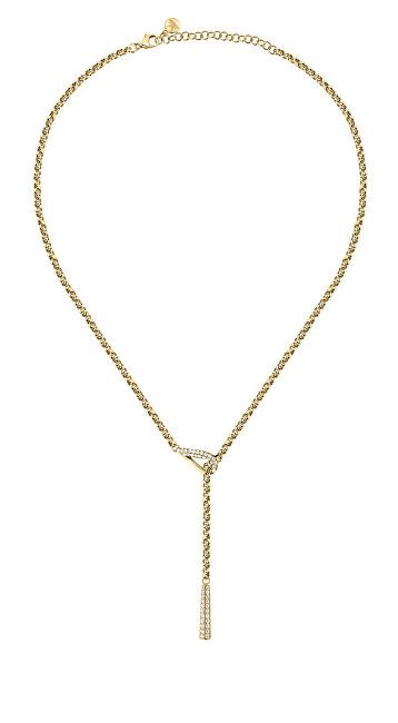 Qafore Morellato Necklace Steel And Crystal, çelik, kristal, ngjyrë ari