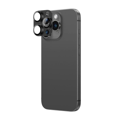 Заштита за камера AmazingThing Aviation Grade, зацврстено стакло, за iPhone 16 Pro 16 Pro Max, црна