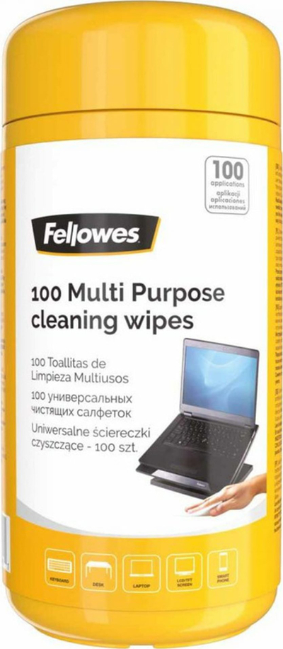 Peceta pastruese Fellowes 8562802, 100 copë, për shumë punë, të verdha