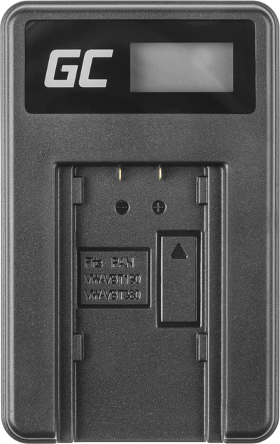 Karikues baterie për kamera Green Cell VW-BC10, me USB 5V, 10W, i zi