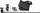 Set mbajtës për scrim Avenger D800Kit, grip head, adapter 16mm, i zi