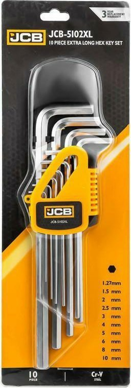 Set çelësa gjashtëkëndor JCB 5102XL, 1.27-10 mm, 10 copë