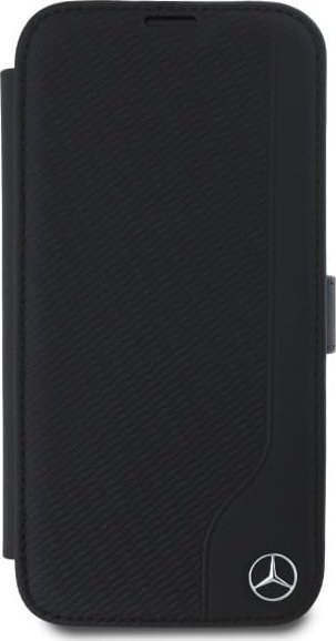 Mbulesë telefoni Mercedes MEBKP16L23RBGVK për iPhone 16 Pro 6.3", lëkurë, e zezë