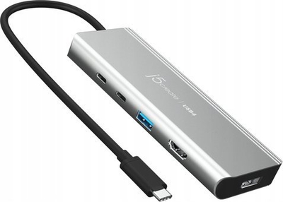 Hub USB J5create JCD401, USB4, Dual 4K, ngjyrë argjendtë
