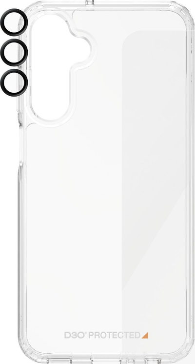 Set mbrojtës PanzerGlass 3‑në‑1, për Samsung Galaxy A25 5G, xham ekrani Ultra‑Wide Fit, kapak transparent