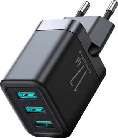 Karikues muri Joyroom JR-TCN02, 3x USB-A 3.4A, 17W, i zi