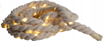 Dritë dekorative LED Home Styling Collection, litar jute 4 m, 60 LED, dritë e ngrohtë