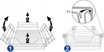 Raft rrëshqitës Wenko 5910100, për dollap dhe kuzhinë, metal