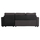 Divan-Shtrat këndor Wayne 224x145x86Hcm (HM3028.91), gri/ zezë
