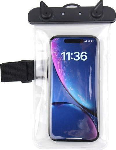 Mbajtëse uji universale për telefon, 5.8\"-6.8\", me rrip krahu, transparente