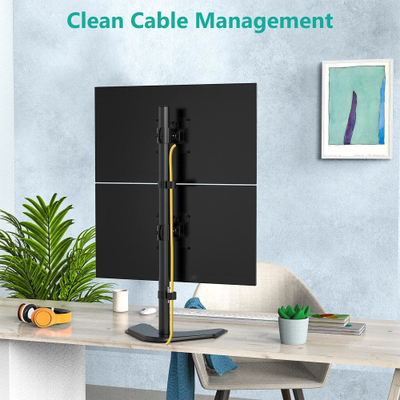 Mbajtëse tavoline për monitorë Techly ICA-LCD 2520V, për 2 monitorë 13"-27", VESA 75x75 100x100, e zezë