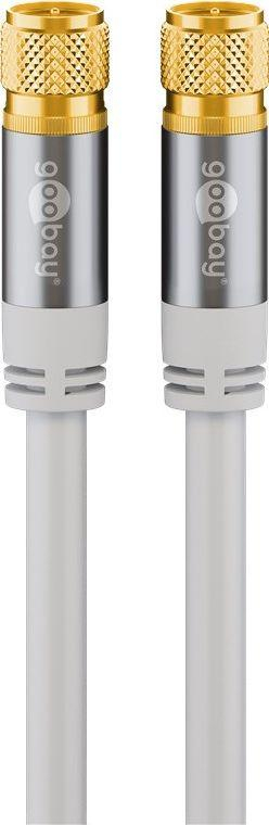 Кабел за антена Wentronic Goobay 70653, F во F, 10 m, 135 dB, бел
