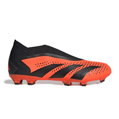 Këpucë futbolli Adidas Predator Accuracy.3 Laceless FG, pa lidhëse, për fushë bari natyral, portokalli me të zezë
