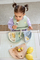 Set pirun lugë thikë për fëmijë Lässig Happy Fruits, doreza silikoni, inox, ngjyra pastel
