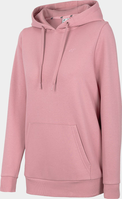 Bluzë me kapuç 4F H4Z22 BLD352, Regular Fit, me xhep kangur, rozë