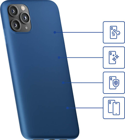 Këllëf telefoni 3MK Matt Case për iPhone 12 / 12 Pro 6.1\", mat, blu blueberry