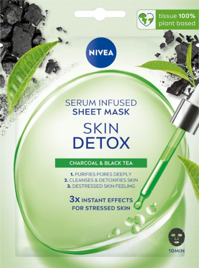 Maskë fytyre Nivea Infusing Fabric, me serum detoks, 1 copë