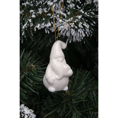 Stoli për pemë Saska Garden Christmas Ceramic Santa, qeramikë, 7.8 cm, i bardhë